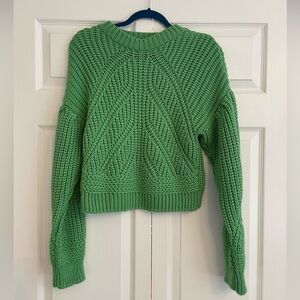 Topshop Oversized Kelly Green Knit Sweater Size S